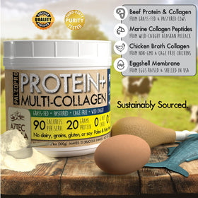 Paleo Pro Protein+ Multi-Collagène Cacao Ancien 372g vue de côté