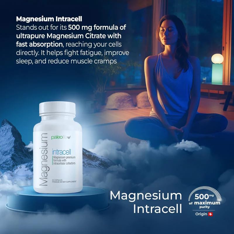 Paleolf Magnésium INTRACELL 500 mg - 60 Capsules emballage