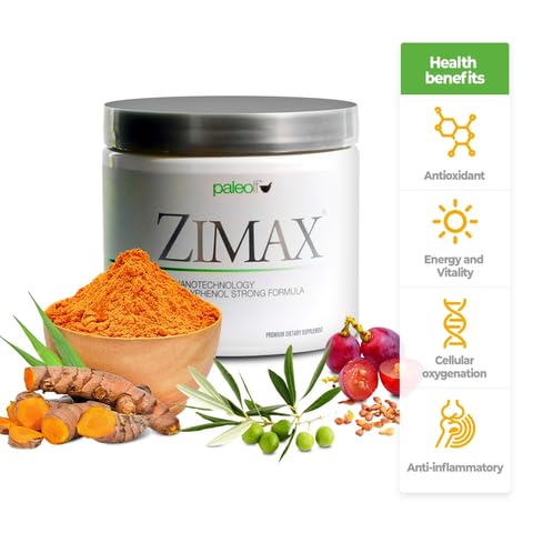 Paleolf ZIMAX Super ANTIOXIDANT poudre dans un verre d'eau