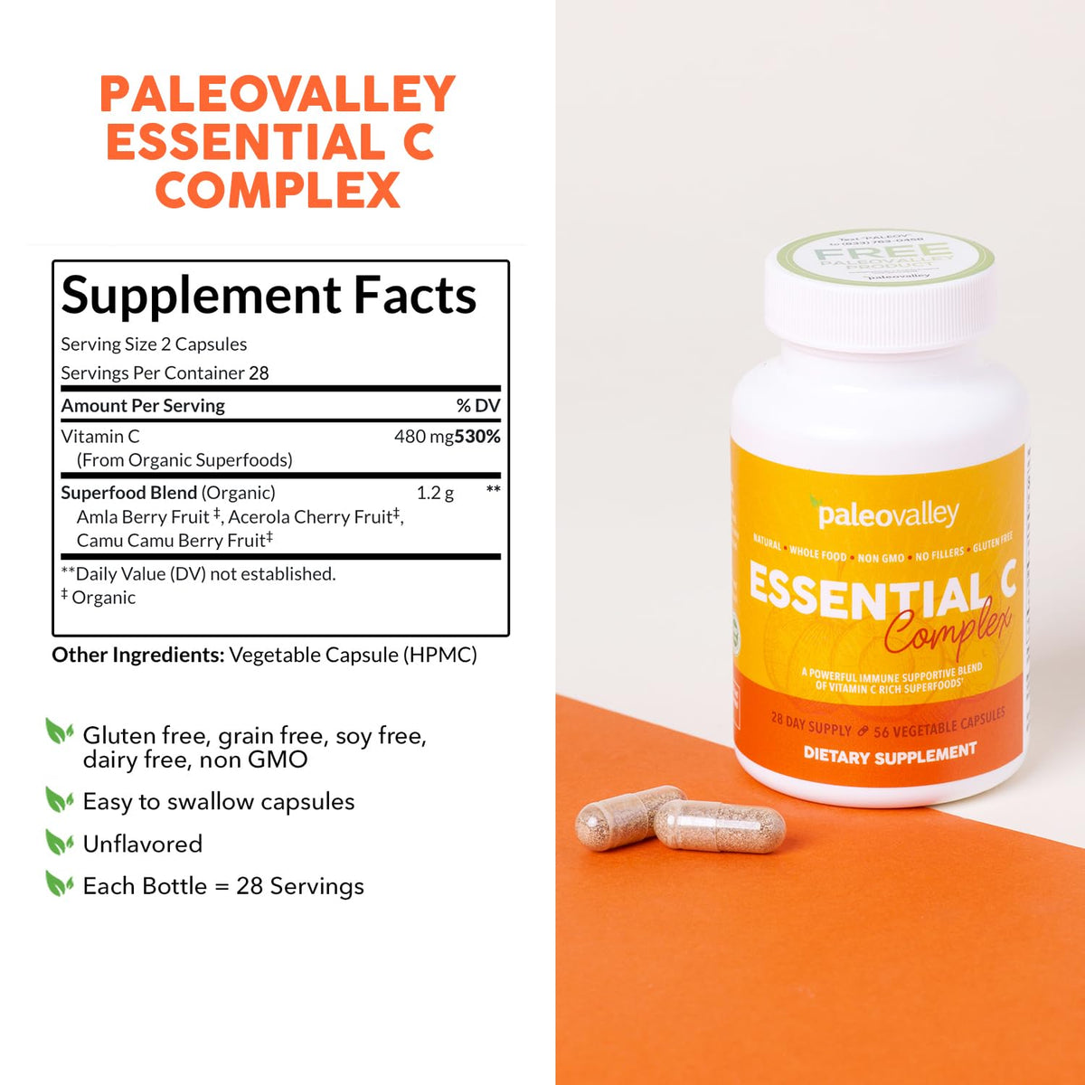 Paleovalley C Complex 450mg - capsules de complément alimentaire