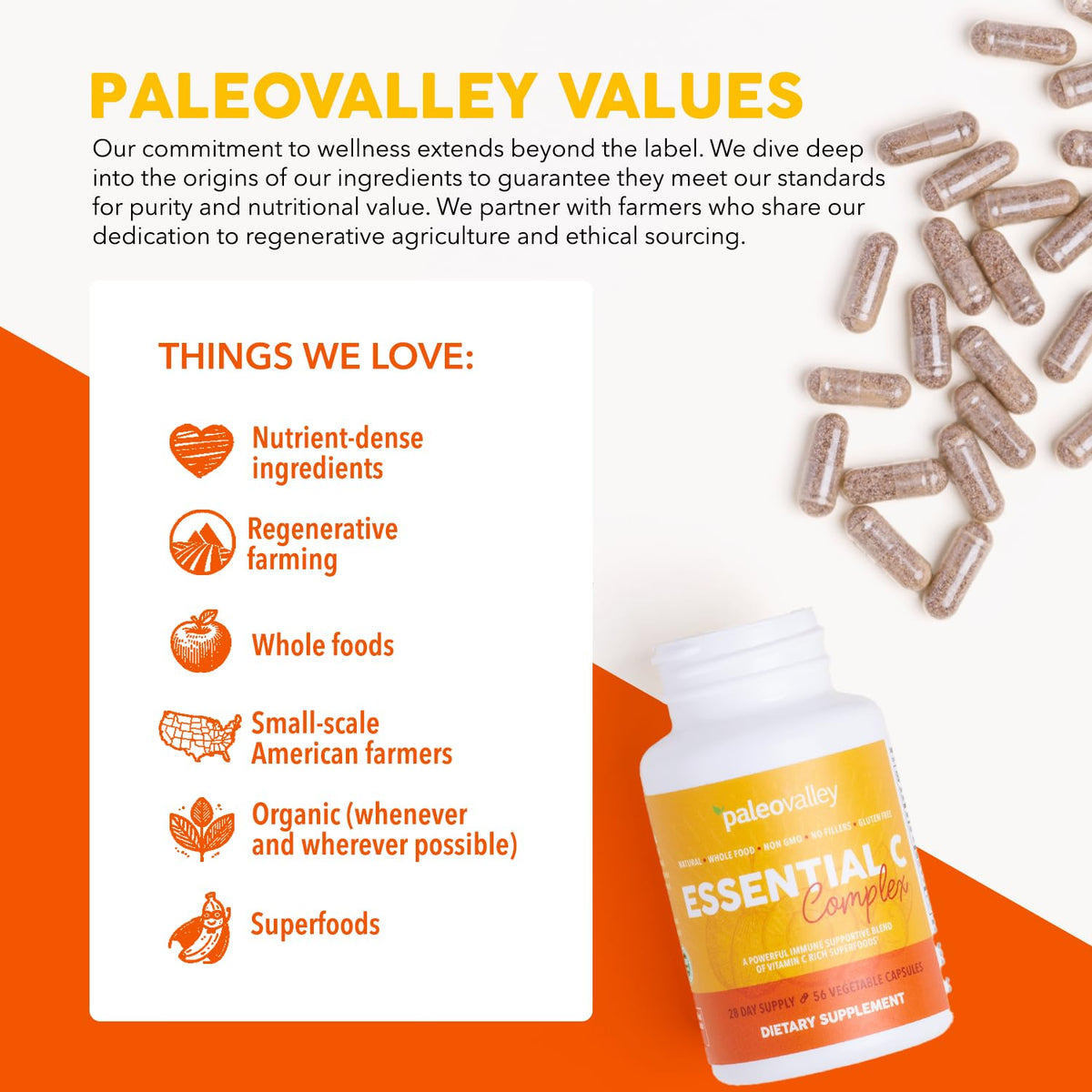 Paleovalley C Complex 450mg - présentation des capsules dans un bol