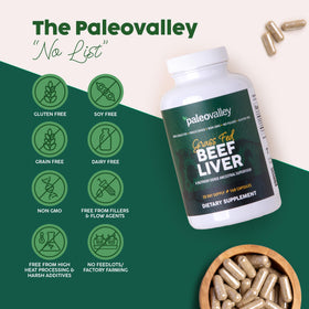 Paleovalley Capsules de Foie de Boeuf 100% Élevé à l'Herbe, dimensions de l'emballage