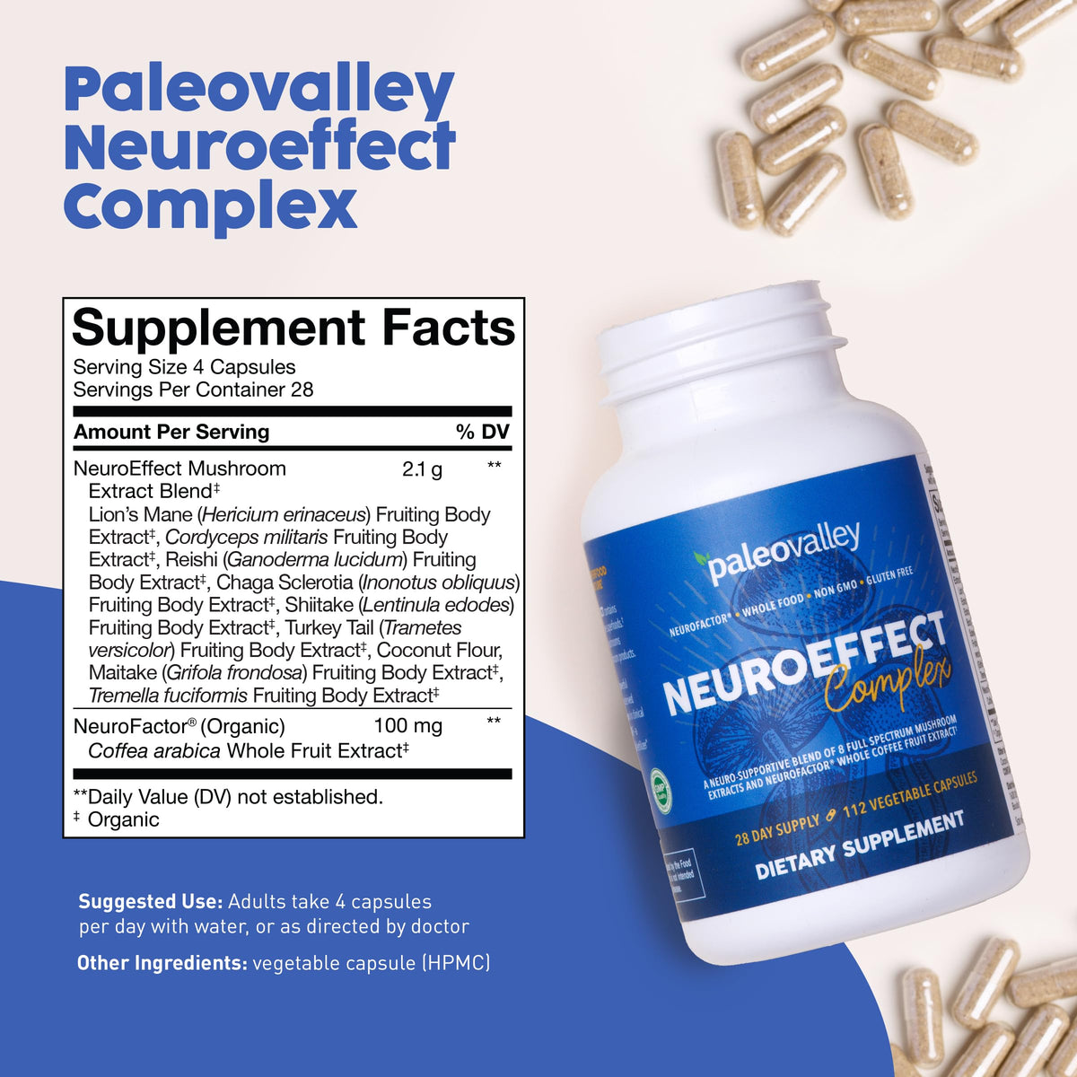 Paleovalley Complément Alimentaire Champignons 8 Variétés capsules