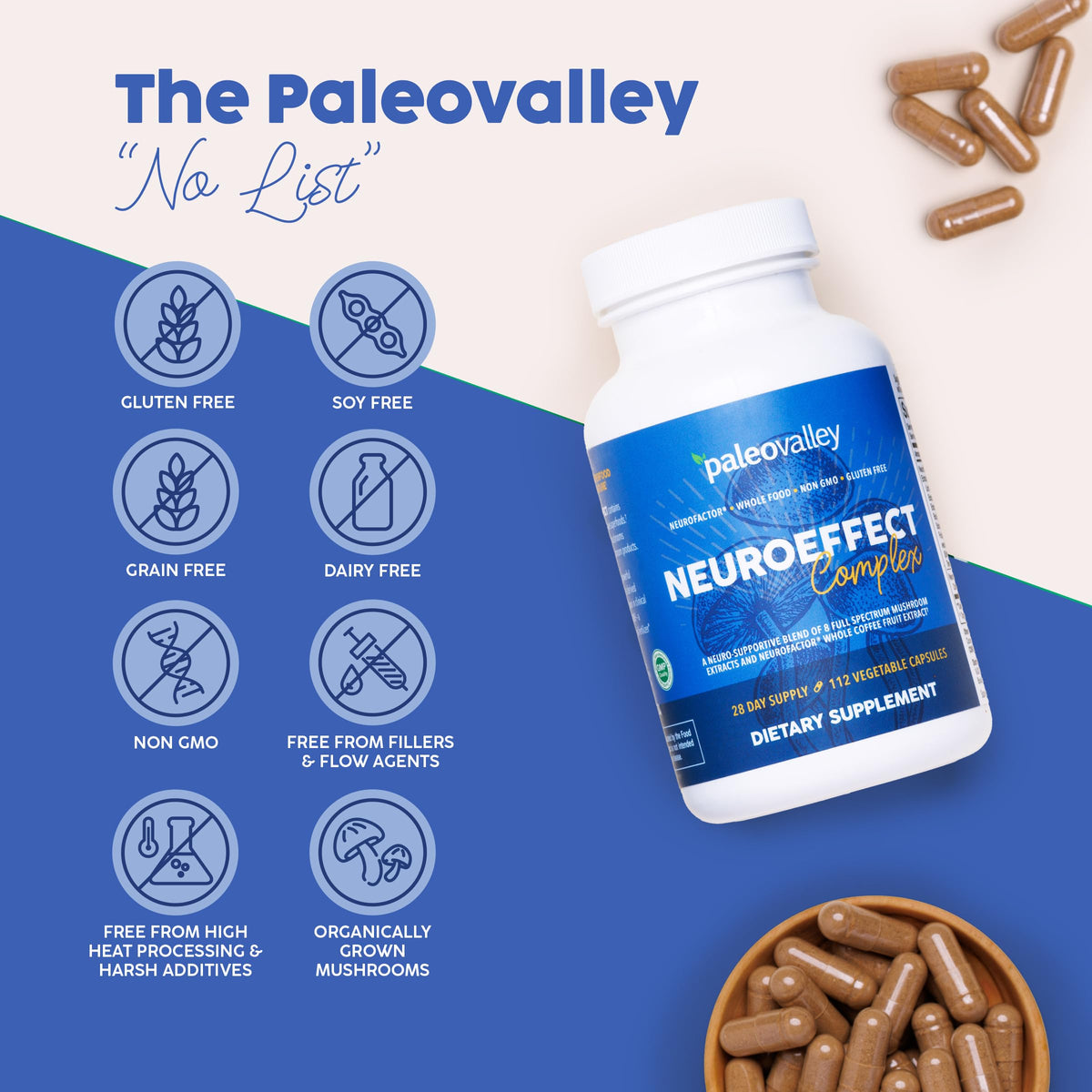Paleovalley Complément Alimentaire Champignons 8 Variétés emballage
