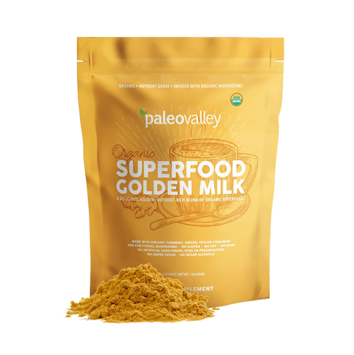 Paleovalley Golden Milk Superfood 440g emballage avant