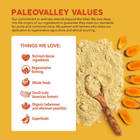 Paleovalley Golden Milk Superfood 440g étiquette arrière