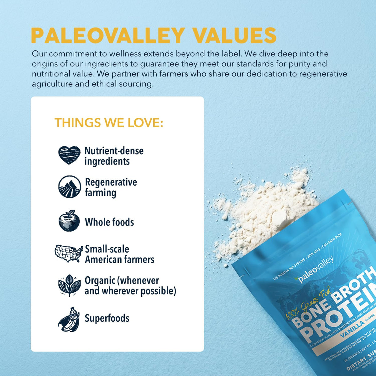 Paleovalley Poudre de Bouillon d'Os 590g en utilisation