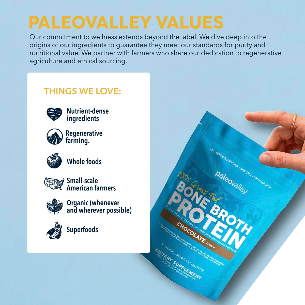 Paleovalley Poudre de Bouillon d'Os à la texture fine