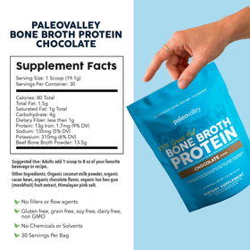 Paleovalley Poudre de Bouillon d'Os avec une cuillère