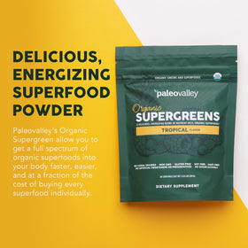 Paleovalley Poudre Supergreens Bio 249g vue arrière