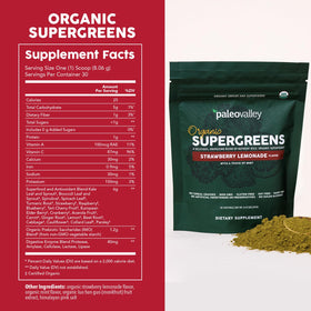 Paleovalley Poudre Supergreens Bio 259g vue de côté