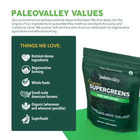 Paleovalley Poudre Supergreens Bio 272g avec ingrédients naturels