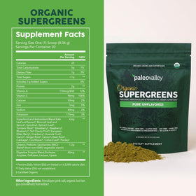 Paleovalley Poudre Supergreens Bio 272g contenu