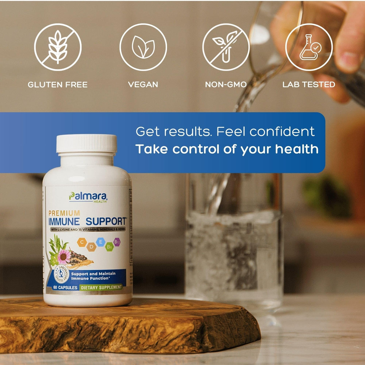 Palmara Health Complément Alimentaire 60 Capsules Végétales avec étiquette