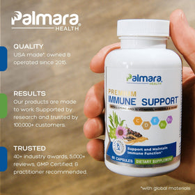 Palmara Health Complément Alimentaire 60 Capsules Végétales vue arrière