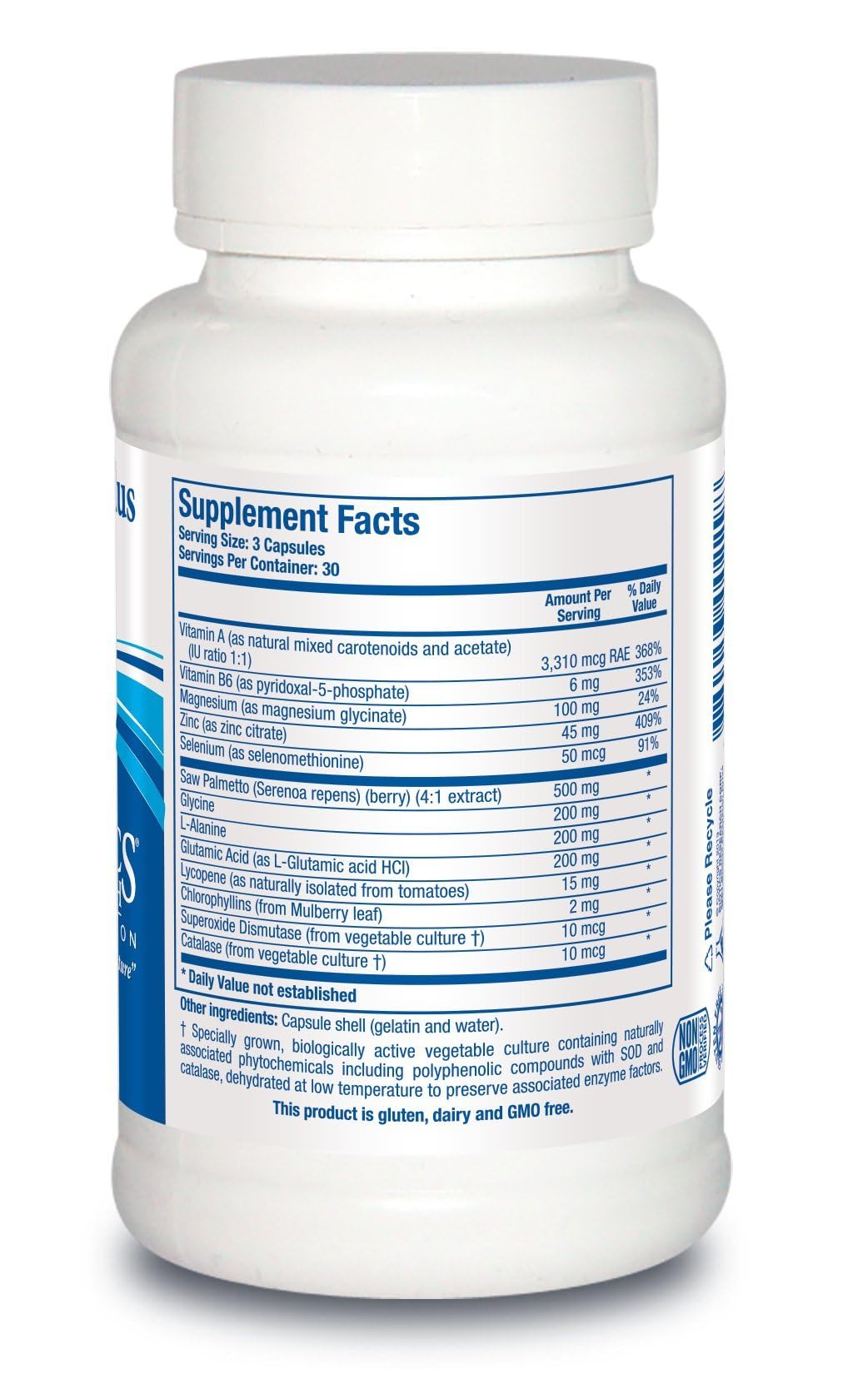 Palmetto Plus Forte 500mg capsules en gros plan