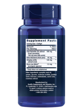 PalmettoGuard® de Life Extension, gélule de saw palmetto en gros plan