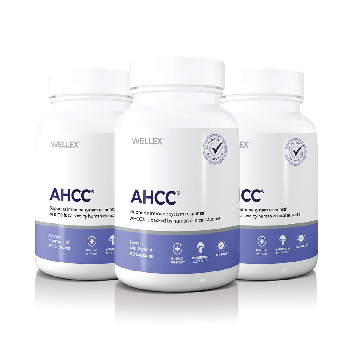 Papillex AHCC complément alimentaire 60 gélules végétales vue de face