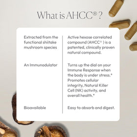 Papillex AHCC complément alimentaire sur une table en bois