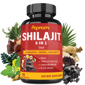 Papnami Capsules Shilajit Himalayen 90 unités vue de face