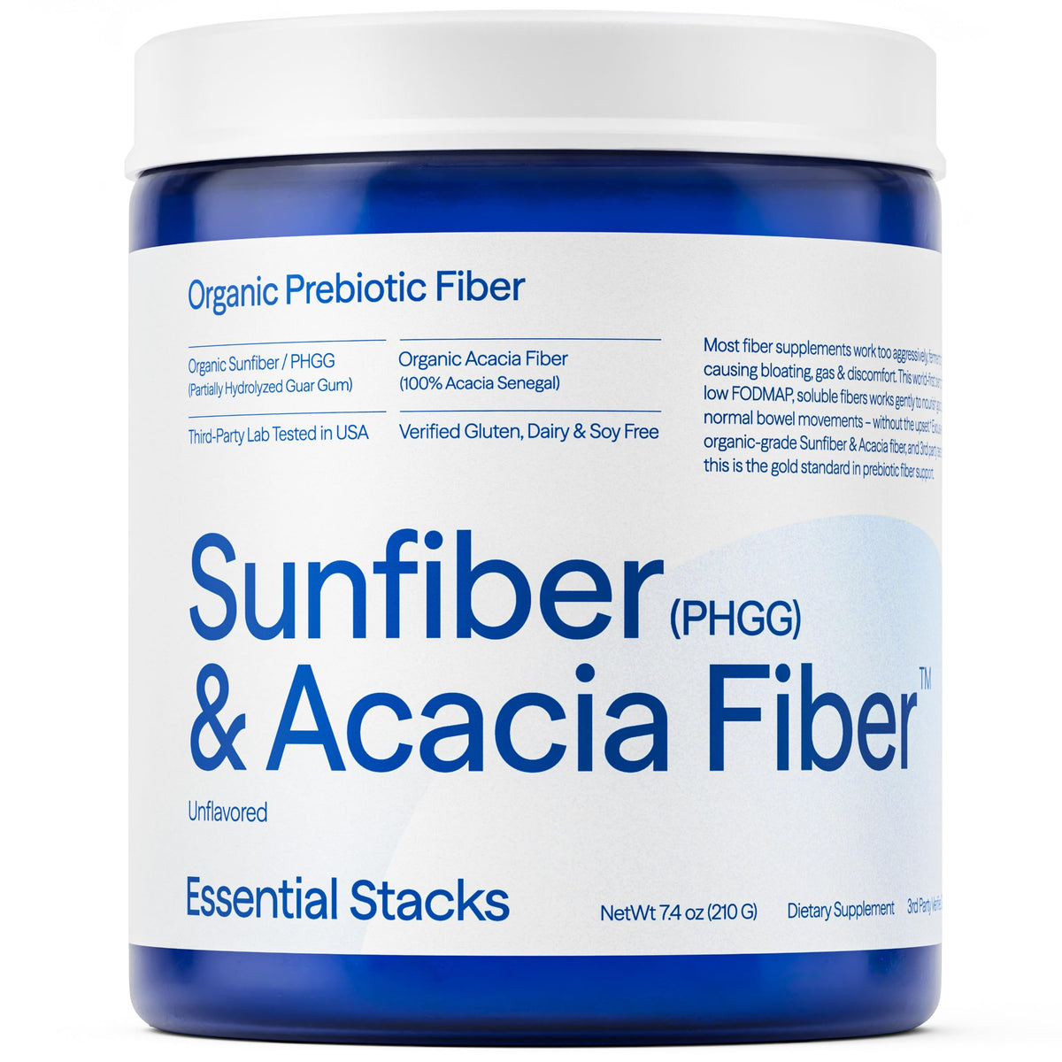 Paquet de 272g de Sunfiber PHGG & Acacia Fiber d'Essential Stacks