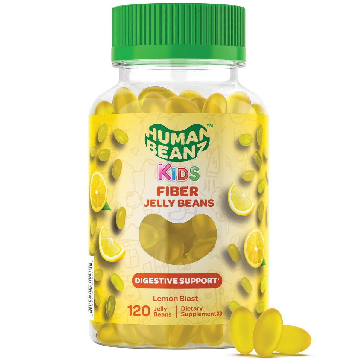 Paquet de bonbons gélifiés à fibres Human Beanz, 120 unités