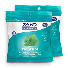 Paquet de bonbons mentholés ZAND 50 unités vue de face