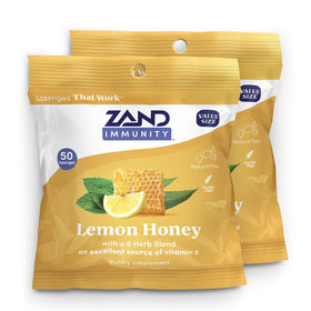 Paquet de bonbons ZAND au citron et miel, contenant 50 pastilles