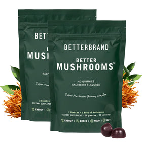 Paquet de gummies Betterbrand BetterMushrooms à la framboise, 60ct