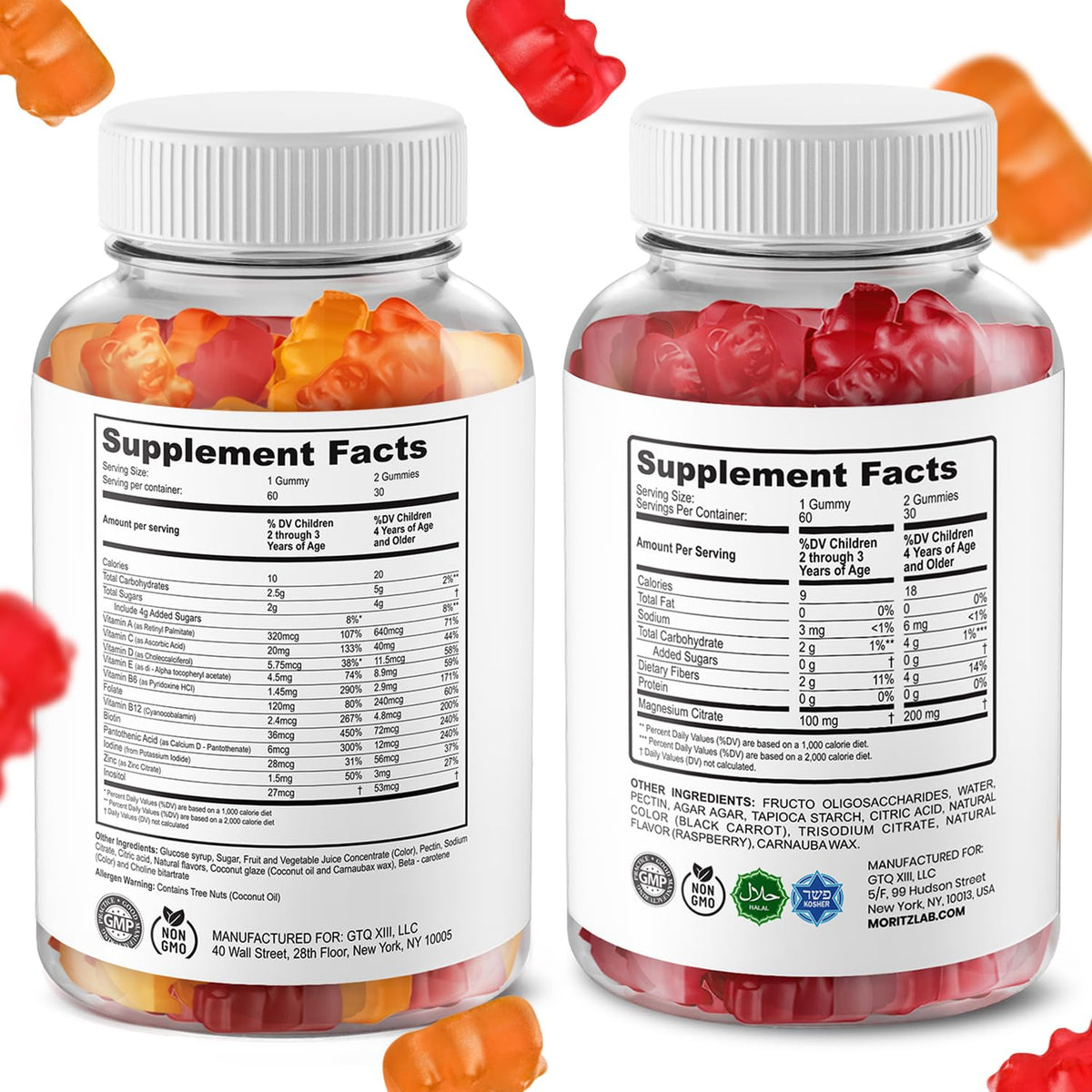 Paquet de gummies DR. MORITZ Magnésium pour enfants, 60 unités