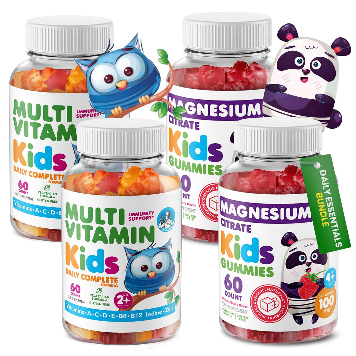 Paquet de gummies DR. MORITZ Multivitamines pour enfants, 60 unités