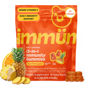 Paquet de gummies Grüns avec Vitamine C et Curcuma, vue de face