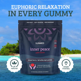 Paquet de gummies Kava SUNMED avec étiquette visible