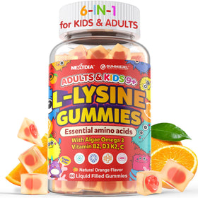 Paquet de gummies L-Lysine 500mg Nextdia avec Omega 3