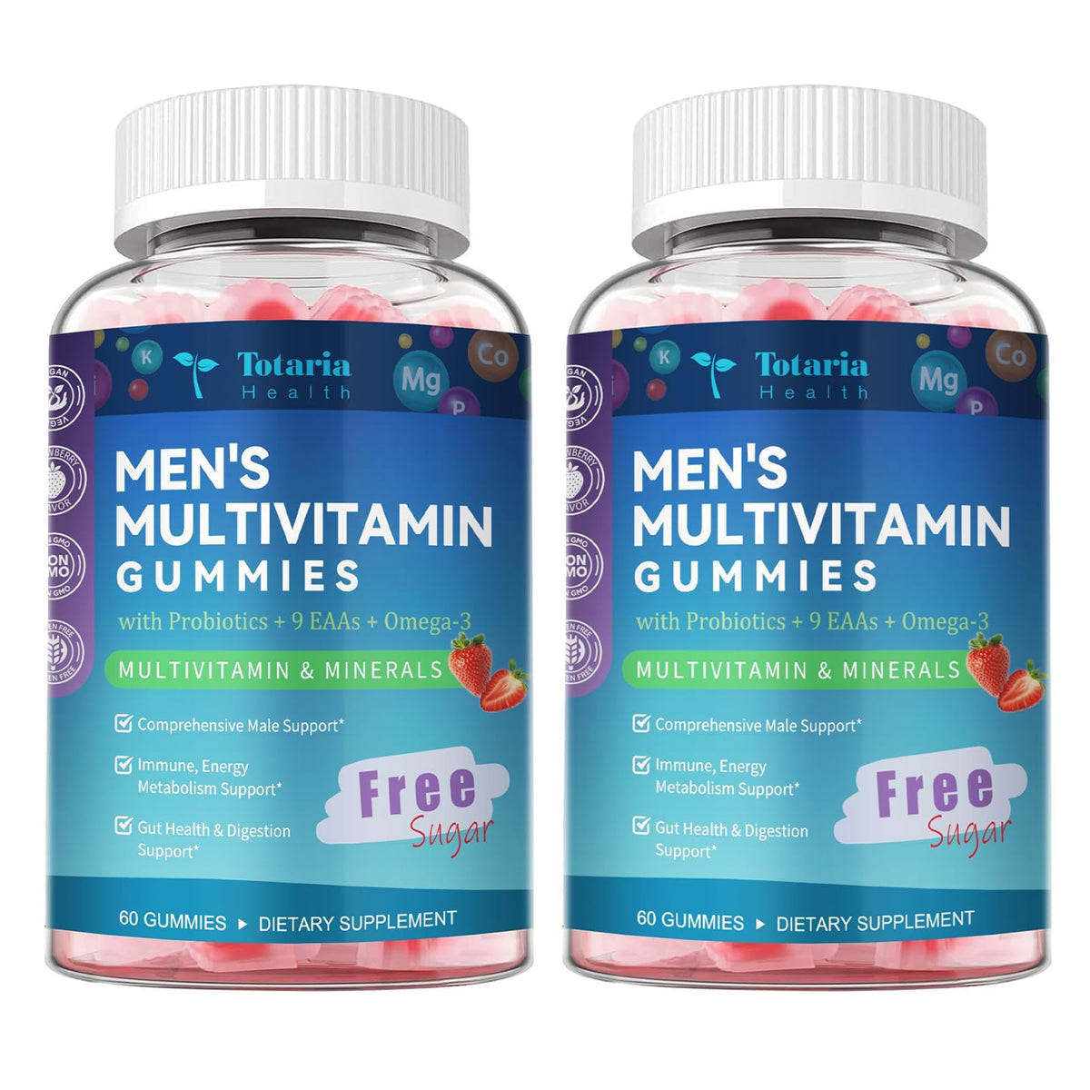 Paquet de gummies multivitamines Totaria pour hommes, vue de face