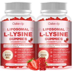 Paquet de gummies Oakevlp L-Lysine 2400mg et Vitamine C 1000mg