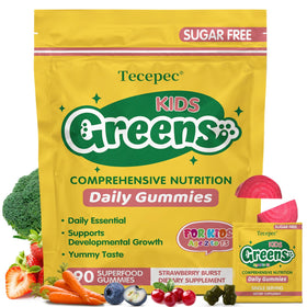 Paquet de gummies verts Tecepec 90 unités vue de face