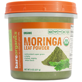 Paquet de poudre de feuille de moringa bio BareOrganics 318g