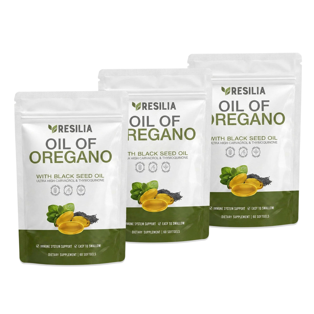 Paquet de Resilia Huile d'Origan 180 gélules avec Huile de Graines Noires