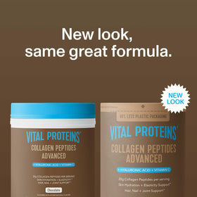Paquet de Vital Proteins Collagen Peptides Chocolat 762g avec informations nutritionnelles