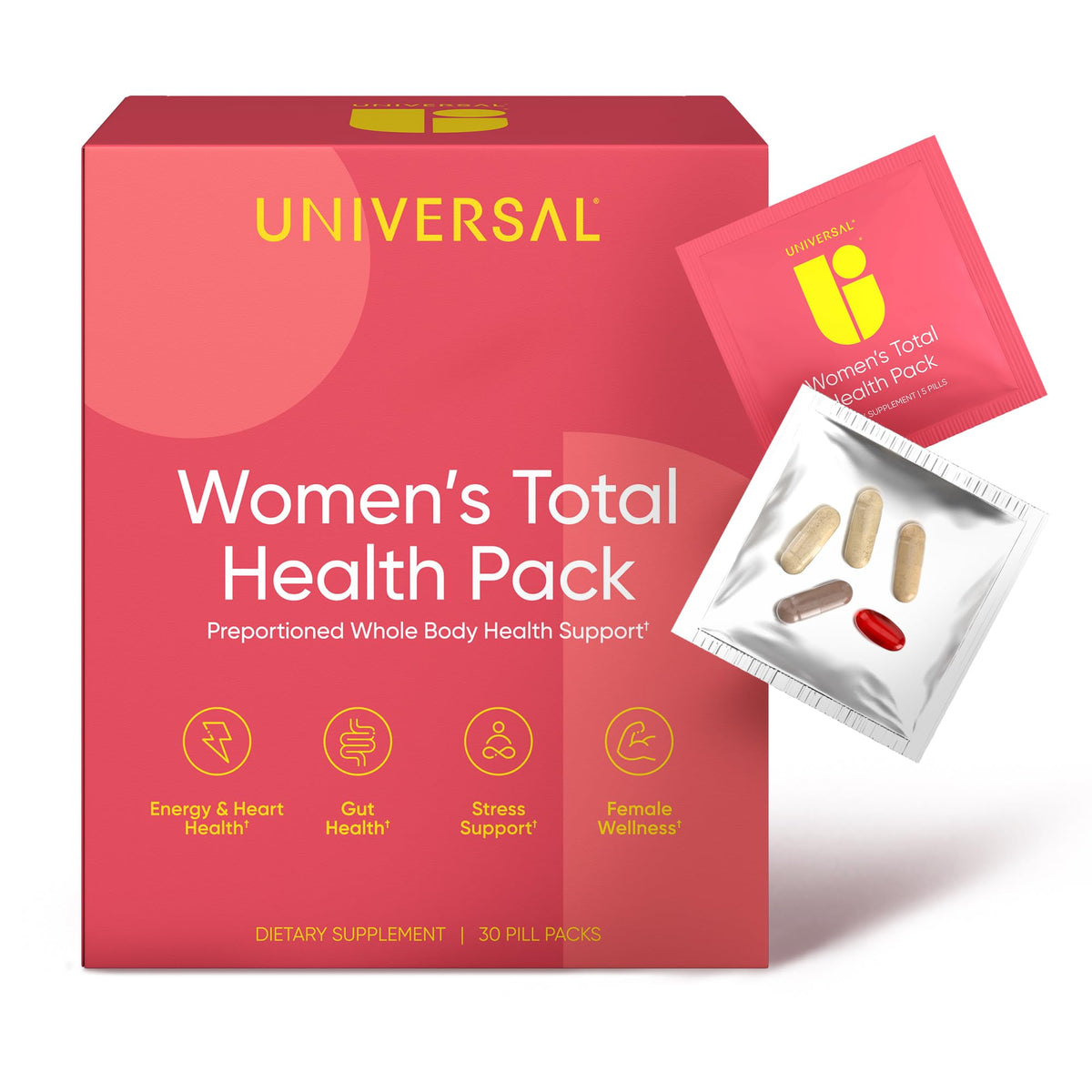 Paquet de vitamines Universal U pour femmes, contenant 30 sachets