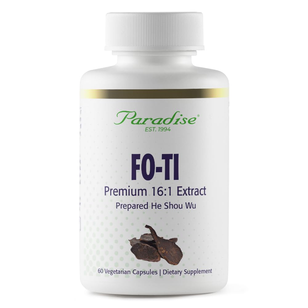Paradise Herbs Fo-Ti He Shou Wu Extrait 60 capsules vue de face