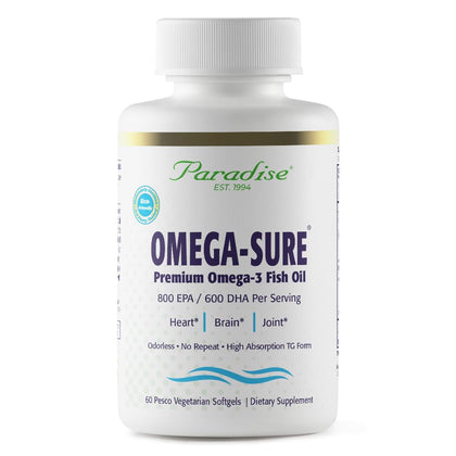 Paradise Herbs Omega-Sure 60 gélules végétales, vue de face