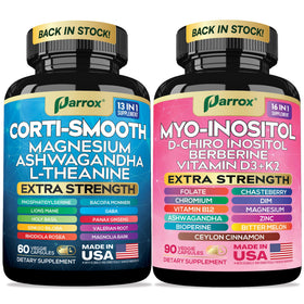 Parrox Bundle Cortisol & Myo-Inositol 150 Capsules, avant