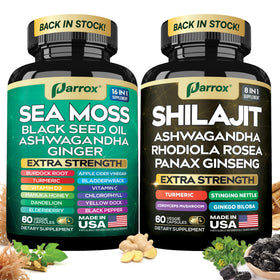 Parrox Bundle Dynamique Vitalité avec bouteilles de Shilajit et Sea Moss