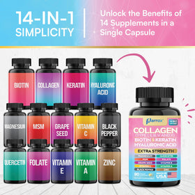 Parrox capsules de collagène sur un fond naturel