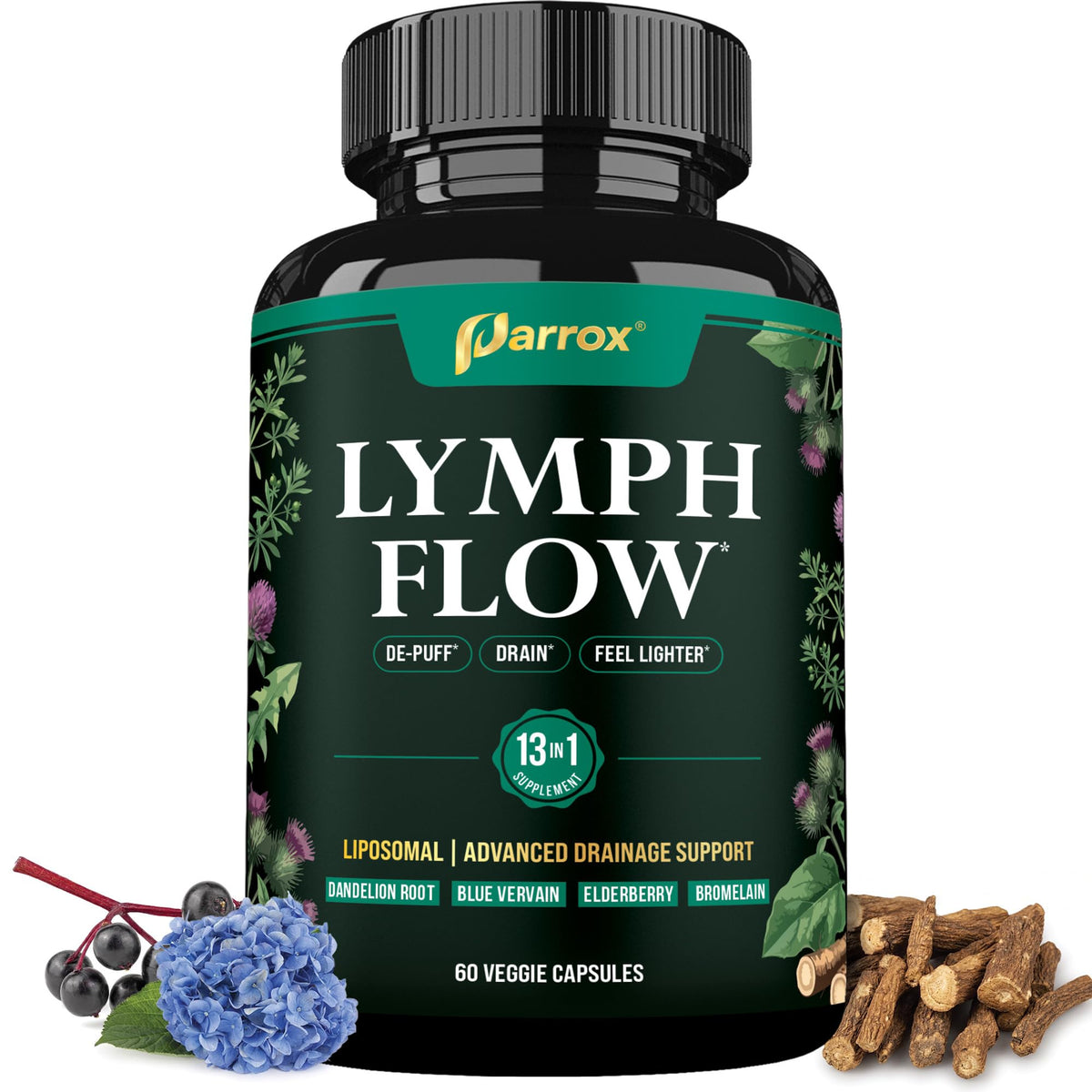 Parrox Complément Alimentaire Drainage Lymphatique 60 Capsules vue avant