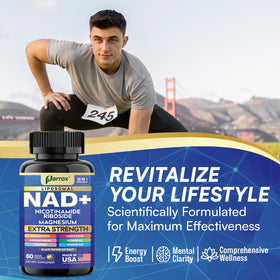 Parrox complément alimentaire NAD+ 10-en-1 60 capsules en situation