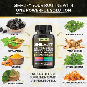 Parrox Complément Alimentaire Shilajit 8-en-1 ouvert