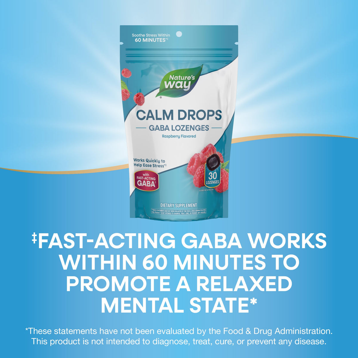 Pastille Calm Drops Nature's Way sur fond blanc